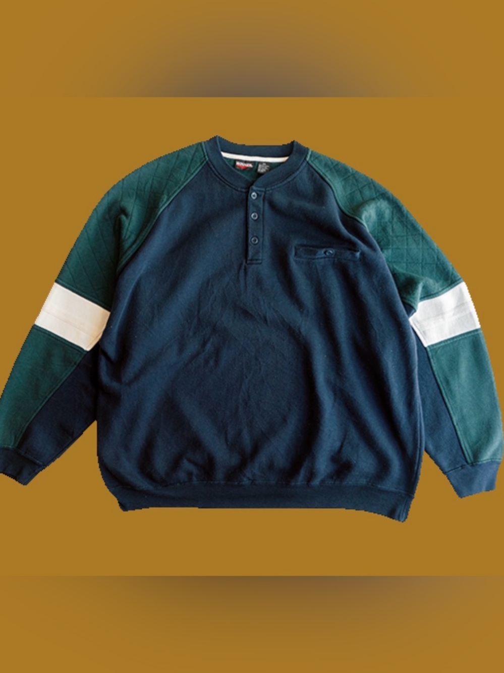 {VTG} Men's 90's WINNER Colorblock Sweater Large